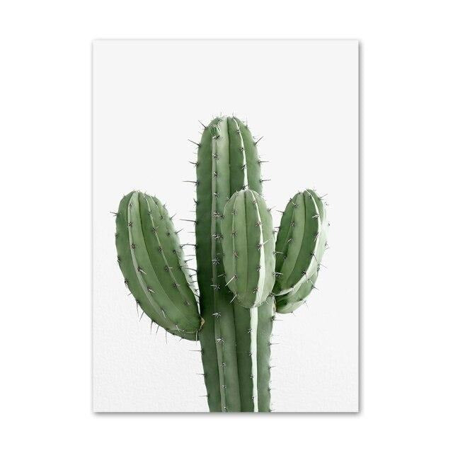 Tableau Fleur <br> Cactus Minimaliste